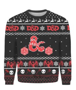 3D Gift Dungeon And Dragons DnD Christmas Sweatshirt