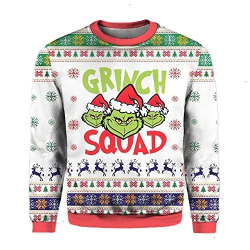 3D Grinch Squad Ugly Christmas Sweatshirt