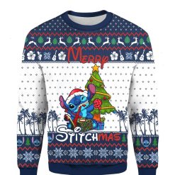 3D Merry Stitchmas Ugly All Over Print Sweatshirt