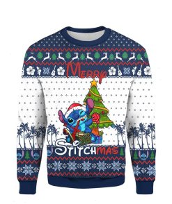 3D Merry Stitchmas Ugly All Over Print Sweatshirt