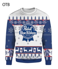 3D Pabst Blue Ribbon Christmas Sweatshirt