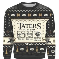 3D Taters Black Merry Christmas 2022 Gift Sweatshirt