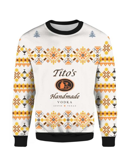 3D Tito’s Handmade Vodka Ugly Christmas Sweatshirt