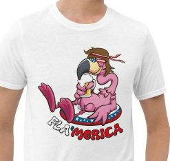 4th of July Flamingo Flamerica T-Shirt