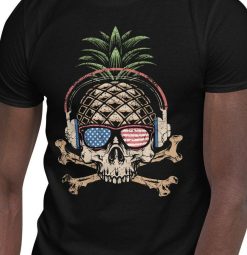 4th of July Pineapple Skull Shirt