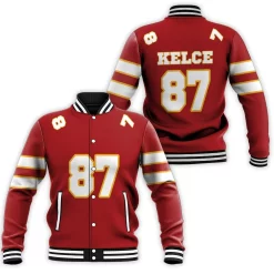87 Travis Kelce Kannas City Jersey Inspired Style Baseball Jacket