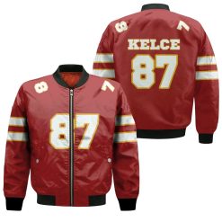 87 Travis Kelce Kannas City Jersey Inspired Style Bomber Jacket