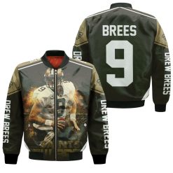 9 Drew Brees New Orleans Saints Bomber Jacket