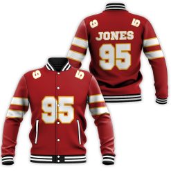 95 Chris Jones Kannas City Jersey Inspired Style Baseball Jacket