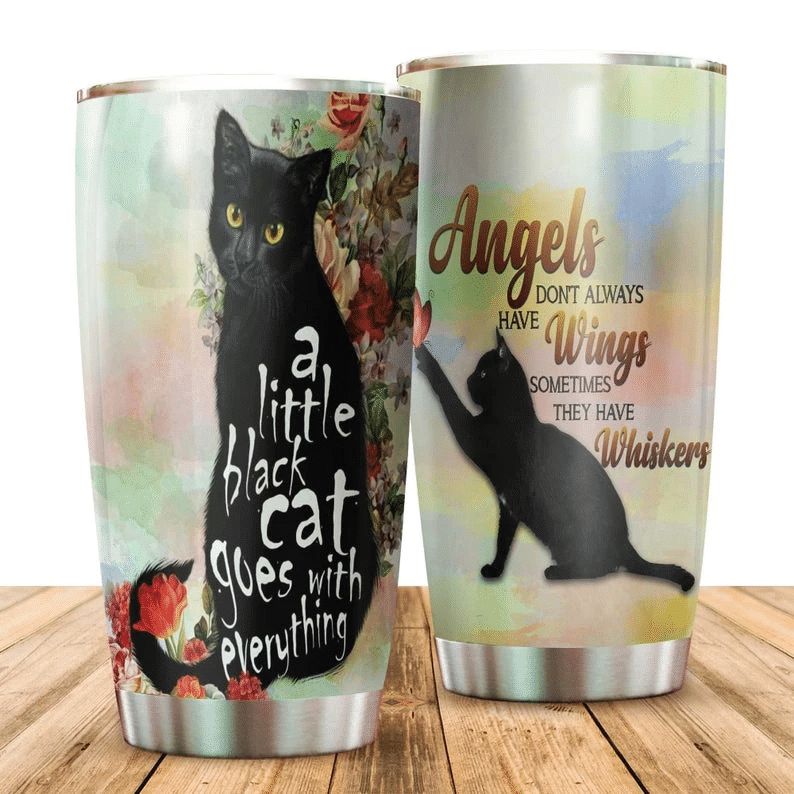A Little Black Cat Stainless Steel Cup