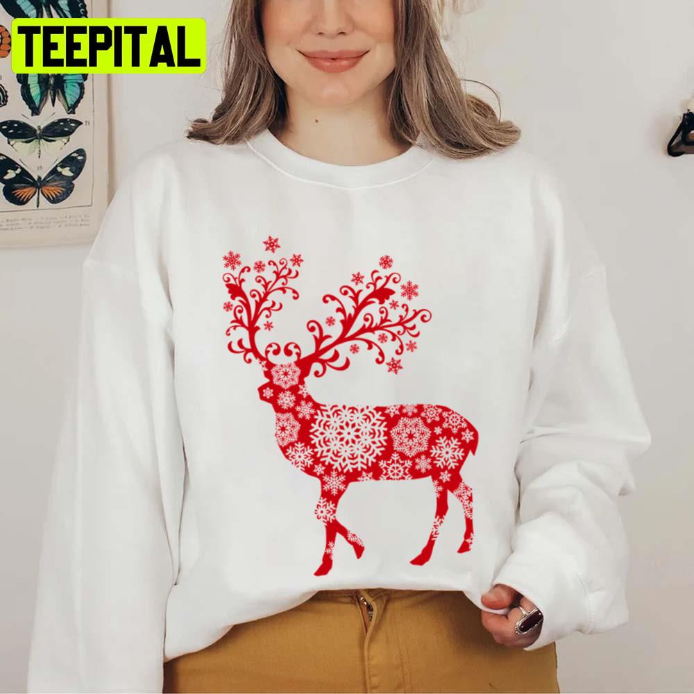 A Reindeer Full Of Stars For Christmas Unisex Sweatshirt