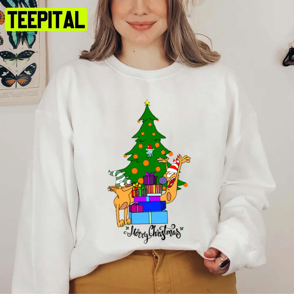 A Very Catdog Christmas Design Cartoon Unisex Sweatshirt