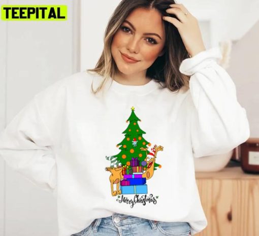 A Very Catdog Christmas Design Cartoon Unisex Sweatshirt
