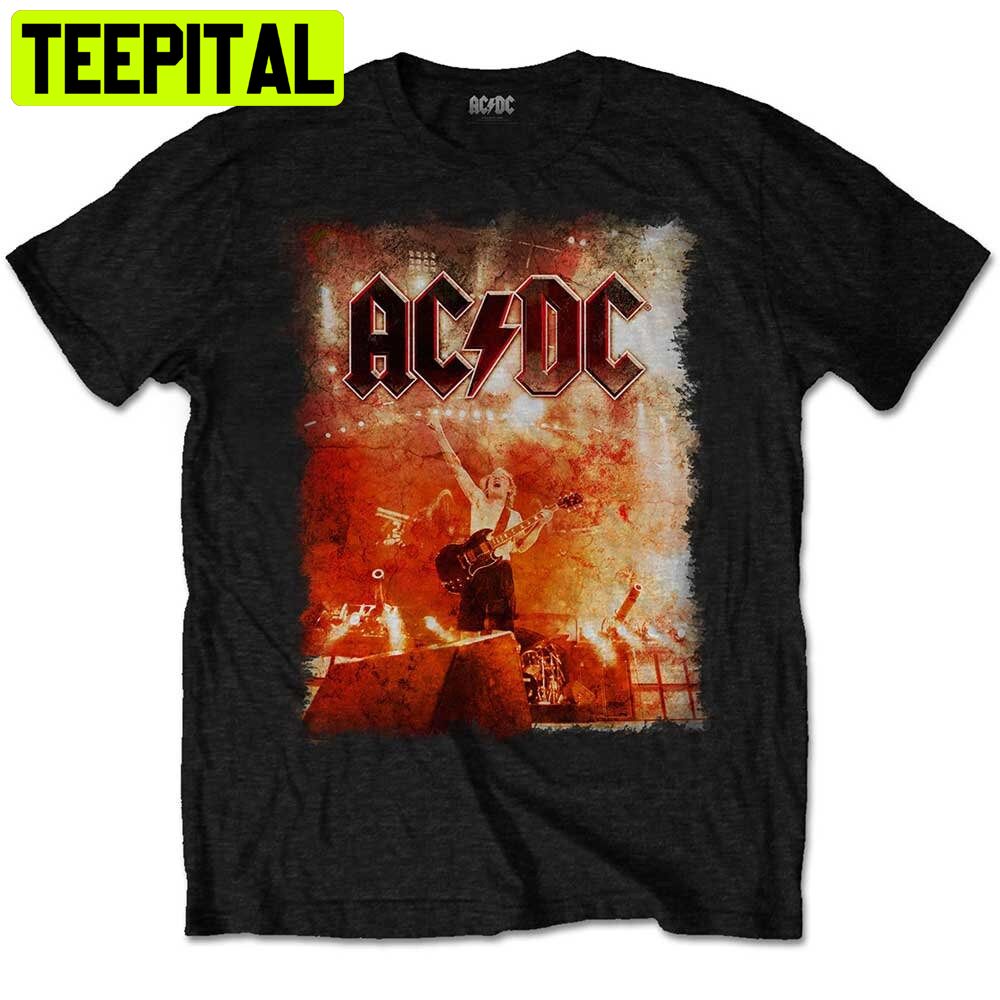 Acdc Angus Young Fistpump Live Trending Unisex Shirt