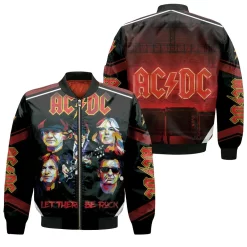 Acdc Angus Young Let There Be Rock Popart Bomber Jacket