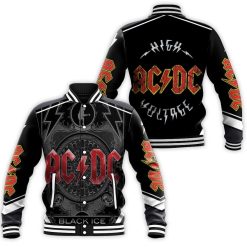 Acdc Black Ice Tour Baseball Jacket