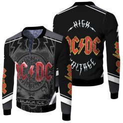 Acdc Black Ice Tour Fleece Bomber Jacket