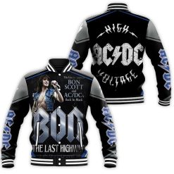 Acdc Bon Scott Bon The Last Highway Baseball Jacket