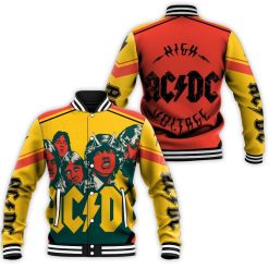 Acdc Demon Red Yellow Baseball Jacket