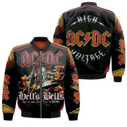 Acdc Hell Bell Devil Skull Bomber Jacket