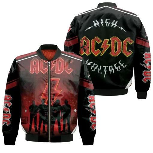 Acdc Pwr Up On Stage Bomber Jacket