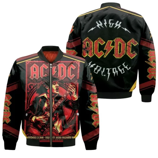 Acdc The Guitaron Tour Value City Arena 2008 Bomber Jacket