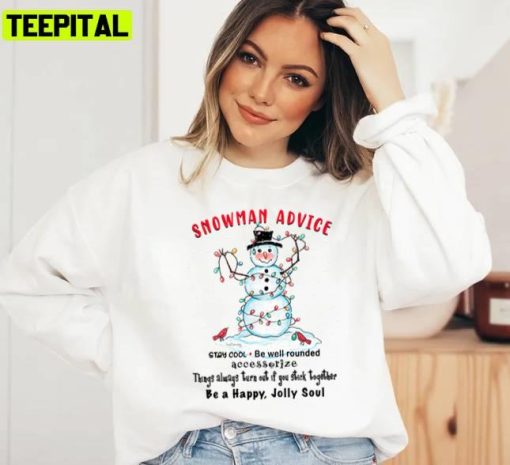 Advice With Christmas Light Snowman Unisex Sweatshirt