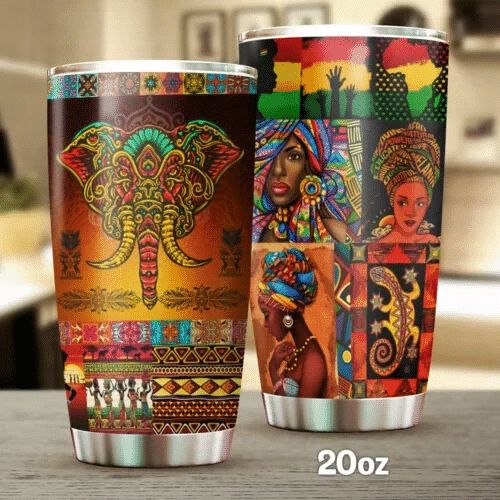 African Culture Stainless Steel Cup