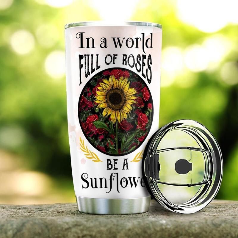 Afro Sunflower Stainless Steel Cup
