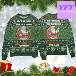 Ain’t No Laws When You’re Drink Jagermeister With Claus Merry Xmas Whiskey 3d Ugly Christmas Sweater