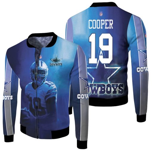 Amari Cooper 19 Dallas Cowboys 3d Fleece Bomber Jacket