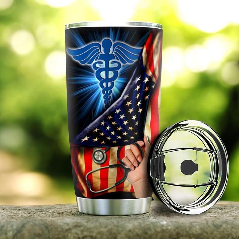 American Flag Stainless Steel Cup