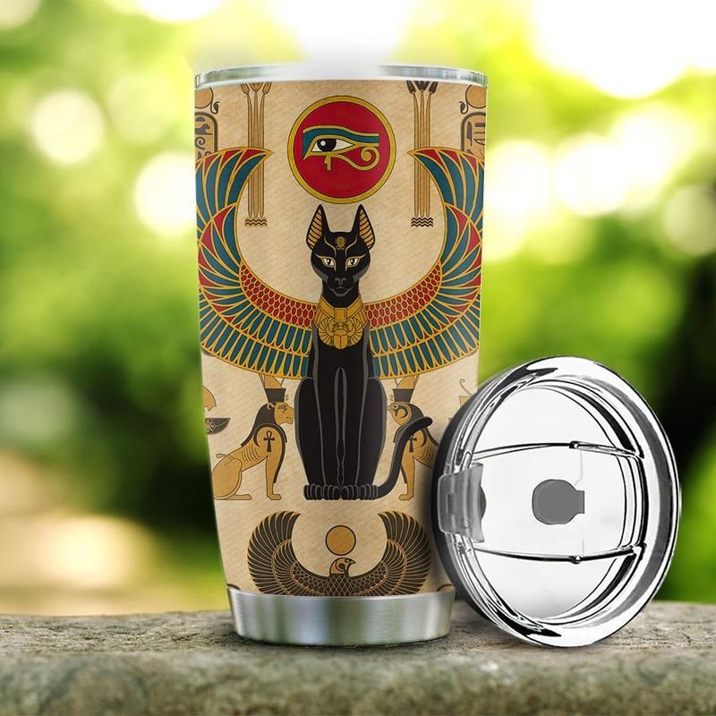 Ancient Egyptian Cat With Wings Stainless Steel Cup