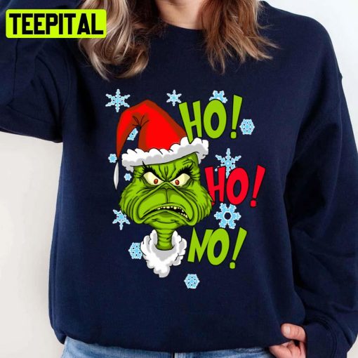 Angry Grinch Hohoho Design Christmas Unisex Sweatshirt