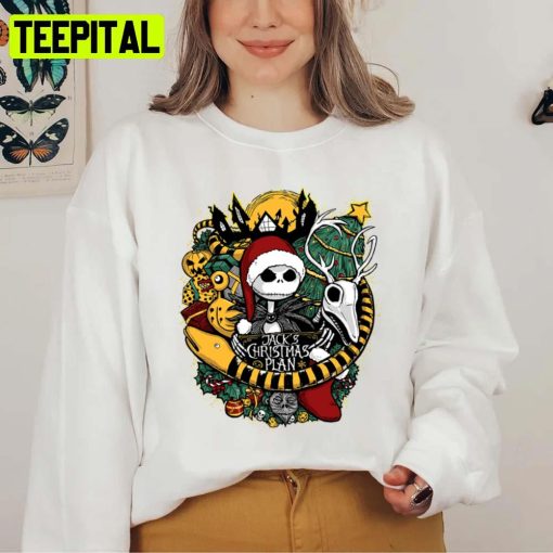 Animated Art Jack Christmas Plan Xmas Christmas Unisex Sweatshirt