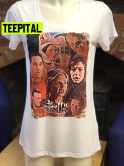 Art Buffy The Vampire Slayer Cast Season 4 Fear Itself White Giles Anya Willow Xander Oz Halloween Trending Unsiex T-Shirt