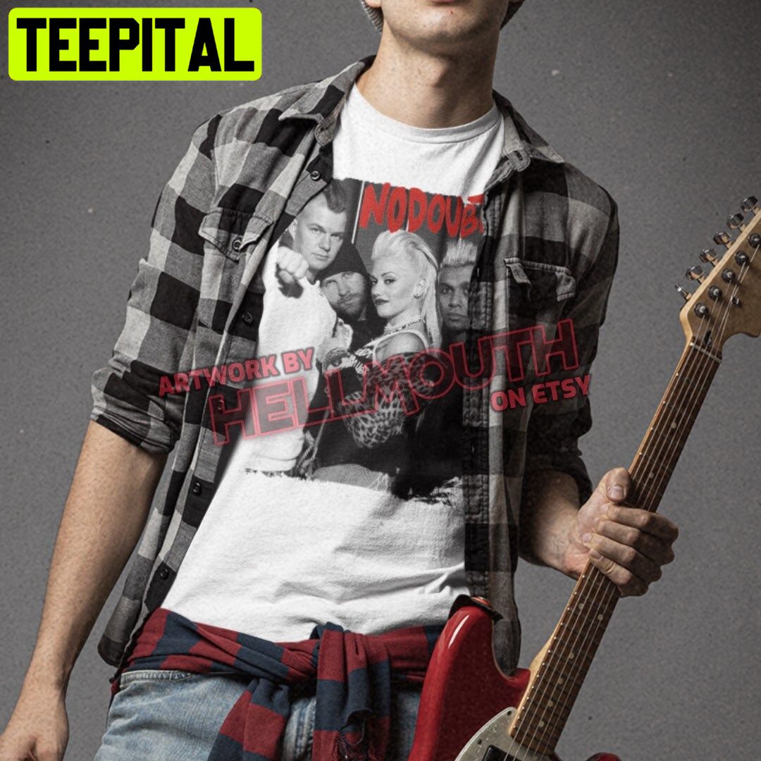 Art No Doubt Gwen Stefani Tony Kanal Adrian Young Tom Dumont 90s Halloween Trending Unsiex T-Shirt