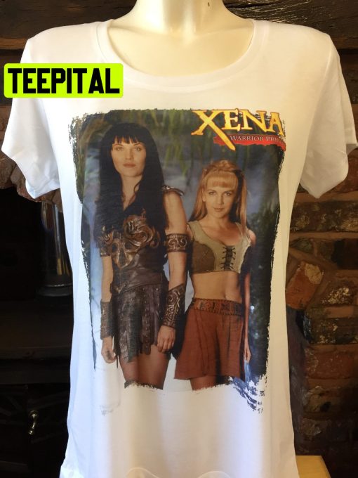 Art Xena Warrior Princess Xena And Gabrielle Lucy Lawless Renee O’connor Halloween Trending Unsiex T-Shirt