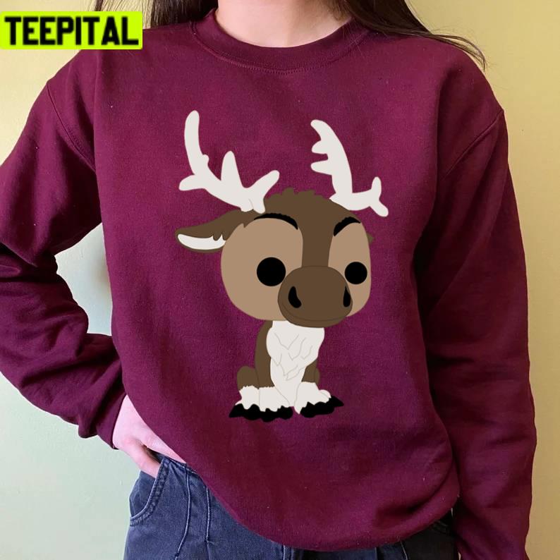 Baby Adorable Reindeer Graphic Xmas Unisex Sweatshirt