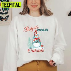 Baby It’s Cold Outside Watercolor Snowman Unisex Sweatshirt