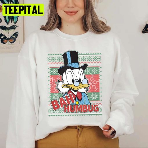 Bah Humbug Duck Cartoon Funny Christmas Unisex Sweatshirt