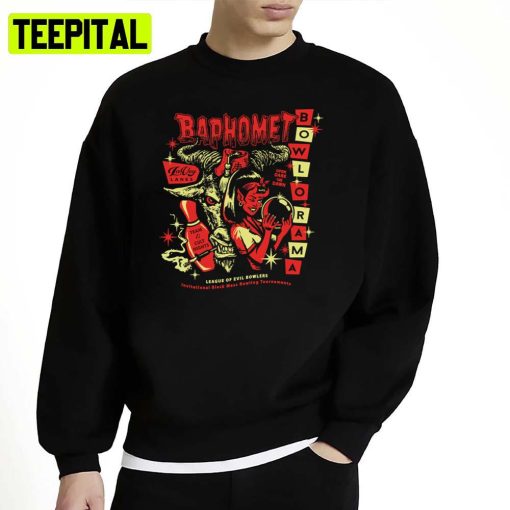 Baphomet Bowl O Rama Bowling Unisex Sweatshirt