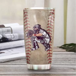 Baseball Catcher Stainless Steel Cup