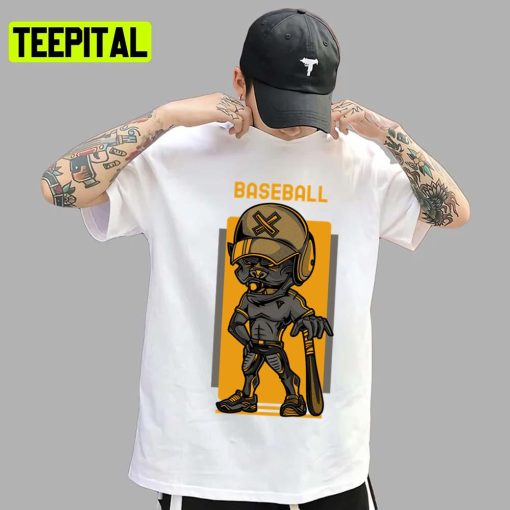 Baseball Cool Yellow Pull Dog Unisex T-Shirt