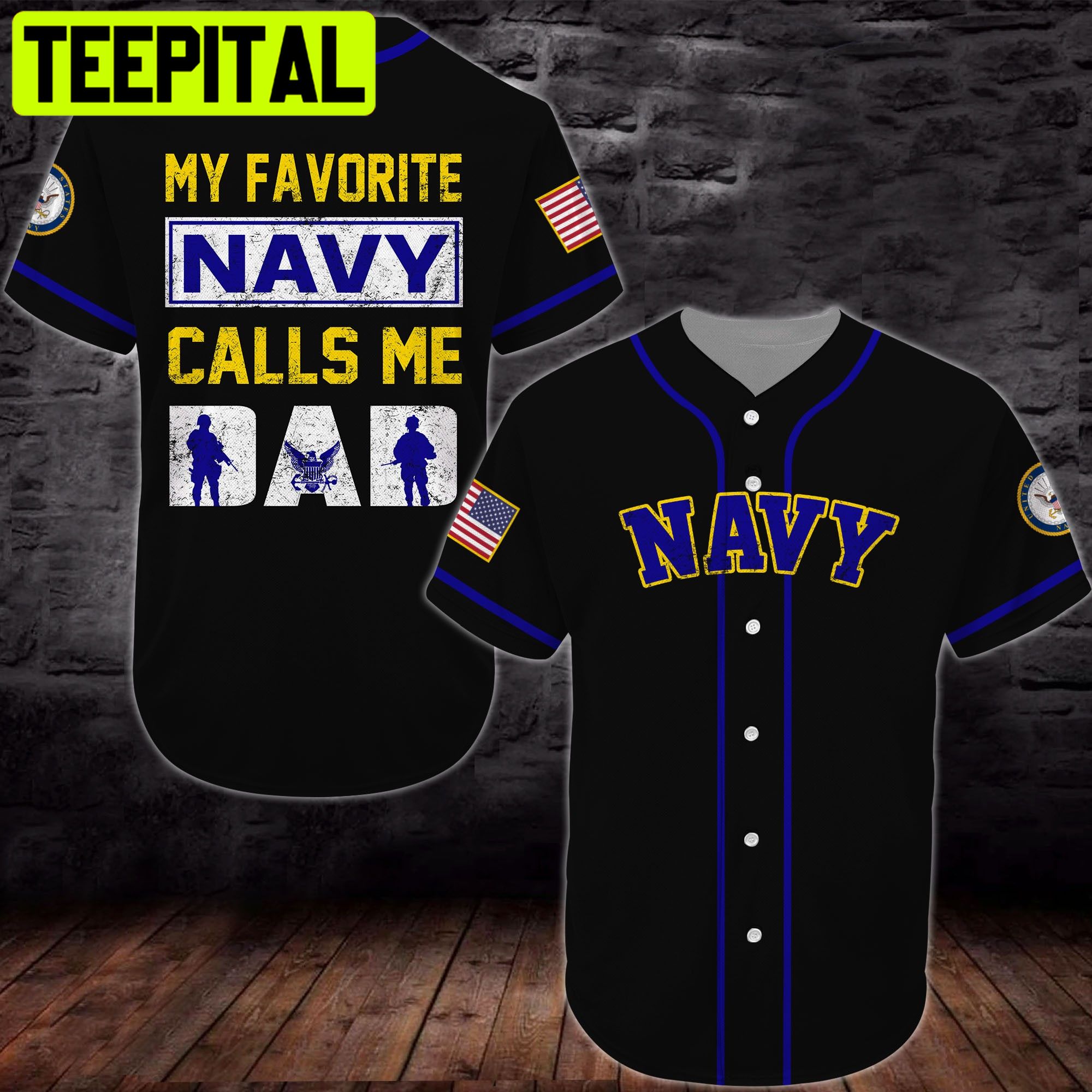 Baseball Jersey United States Navy All Over Printed Trending Baseball Jersey