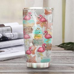 Beach Flamingo Stainless Steel Cup
