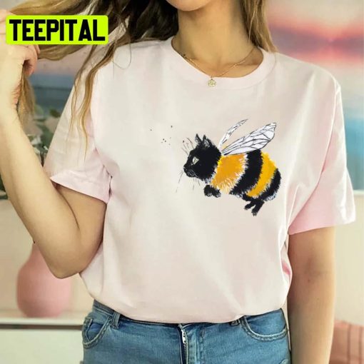 Bee Cat Ruffle Rebeccasalinasart Unisex Sweatshirt