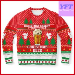 Beer Its Most Wonderful Time For Beer Beer Party Brewdolph Party 3d Ugly Christmas Sweater