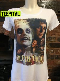 Beetlejuice Michael Keaton Winona Ryder Geena Davis Lydia Deetz 1980s Halloween Trending Unsiex T-Shirt