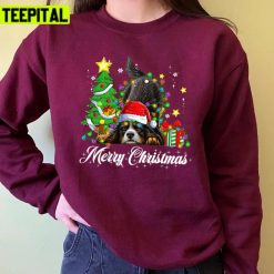 Bernese Mountain Dog Santa Hat Xmas Unisex Sweatshirt